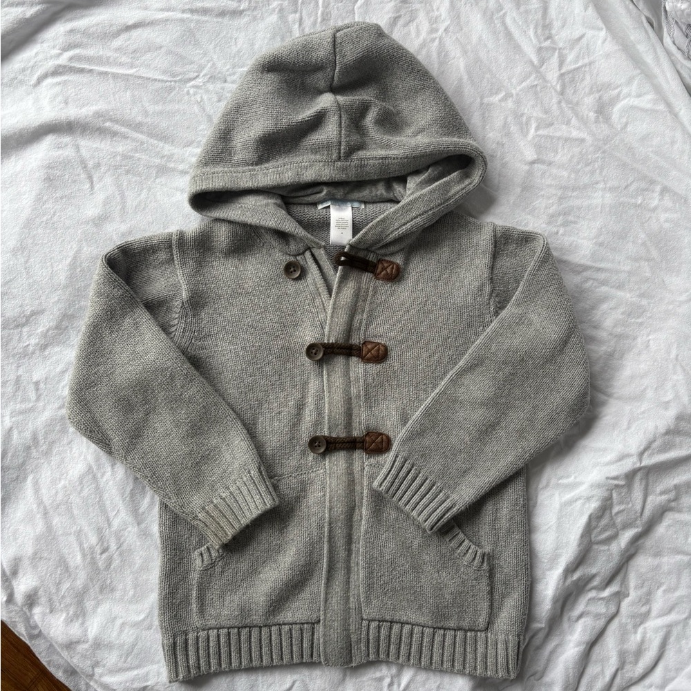 Cozy Gray Kids Hooded Jacket